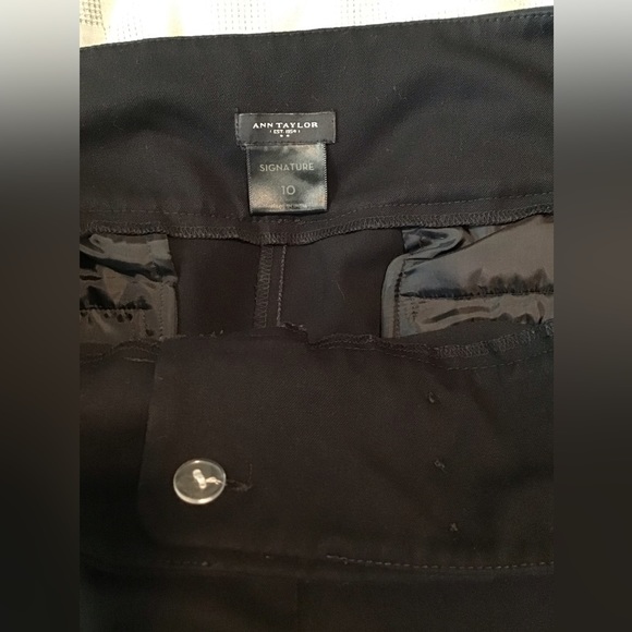 Ann Taylor Signature Black Flared Pants Women’s Size 10 Business Casual - Picture 2 of 10